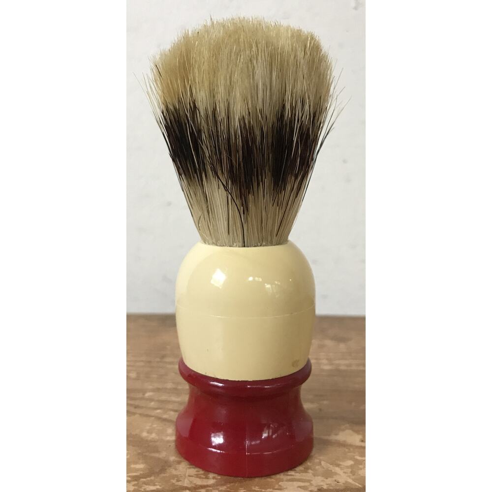 Vintage 1950s Ever-Ready C40 Cream Red Sterilized Badger Shaving Cream Brush